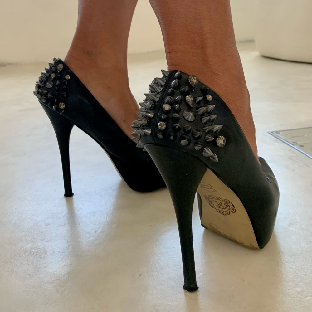 Zigi NY Studded Platform Leather Heels